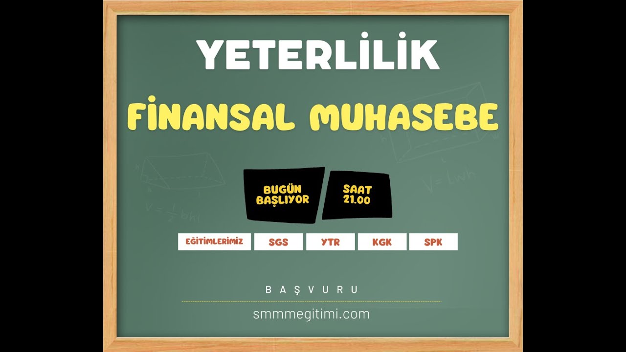 Kenan Hoca | SMMM Eğitimi | Yeterlilik| Finansal Muhasebe | Hazır Değerler