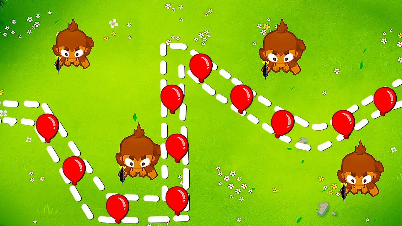 BLOONS TD 6, ale ŚCIEŻKA BALONÓW JEST NIEWIDZIALNA i LOSOWA (MEGA TRUDNY CHALLENGE)