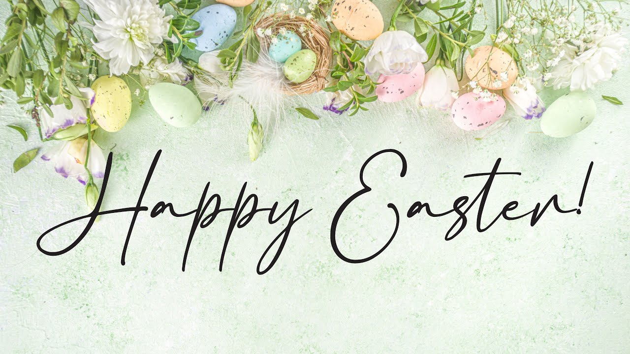 Happy Easter Background for your TV, 4K No sound Easter wallpaper for your screen 2 Hours