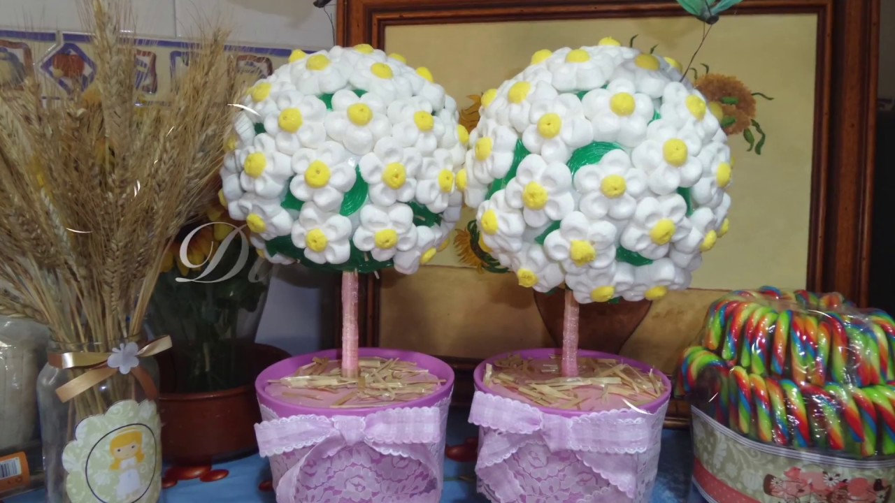 IDEAS CREATIVAS 5: ÁRBOL DE NUBES DULCES PARA LA MESA DE CHUCHES