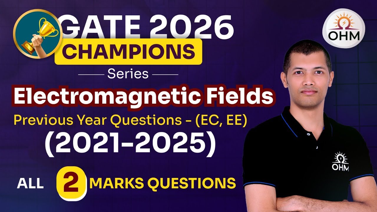 GATE 2021–2025 Electromagnetic Fields PYQs (ECE/EE) (2 Marks) | Champion Series | GATE 2026