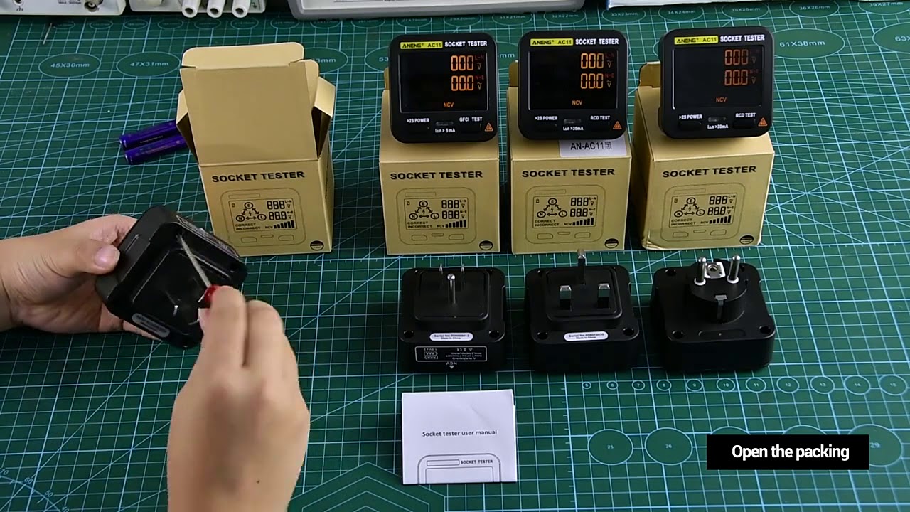 ANENG AC11 Digital Smart Socket Tester Voltage Socket Detector US/UK/EU/AU Plug Ground Zero Line