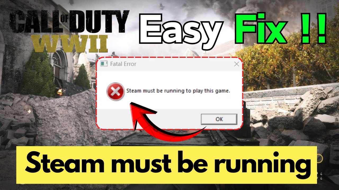 Steam must be running to play the game COD WW2