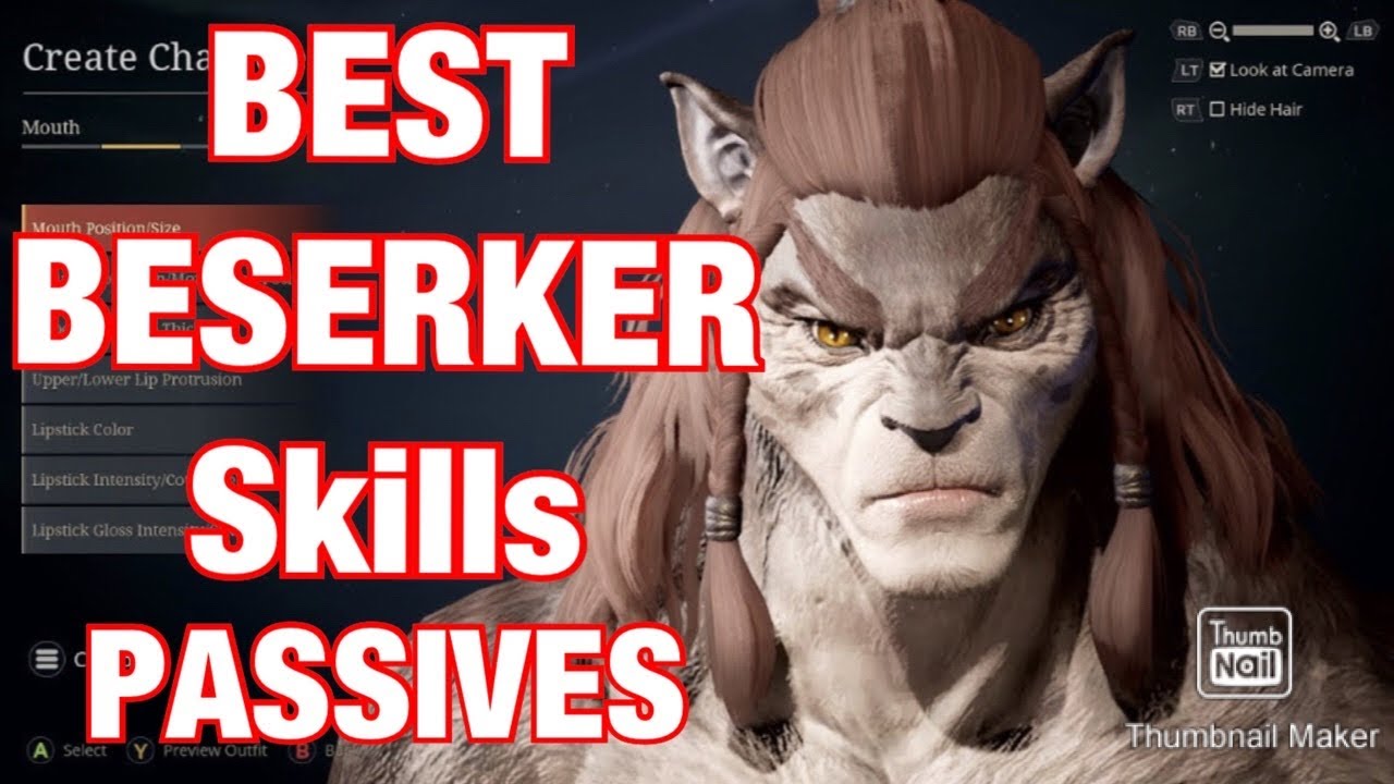 Beserker Skills and Passives in Bless Unleashed