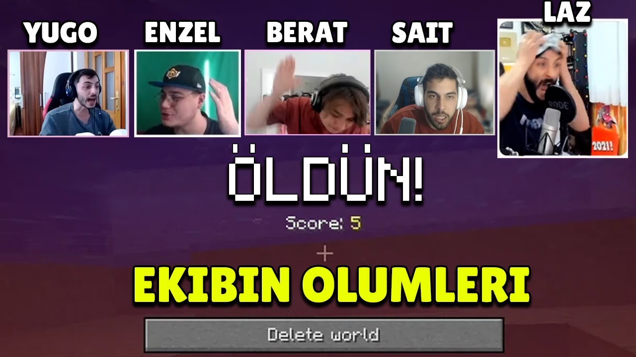 Minecraft 2026 Ekibin &Ouml;l&uuml;mleri 😮 laz,yugo,berat,enzel,sait