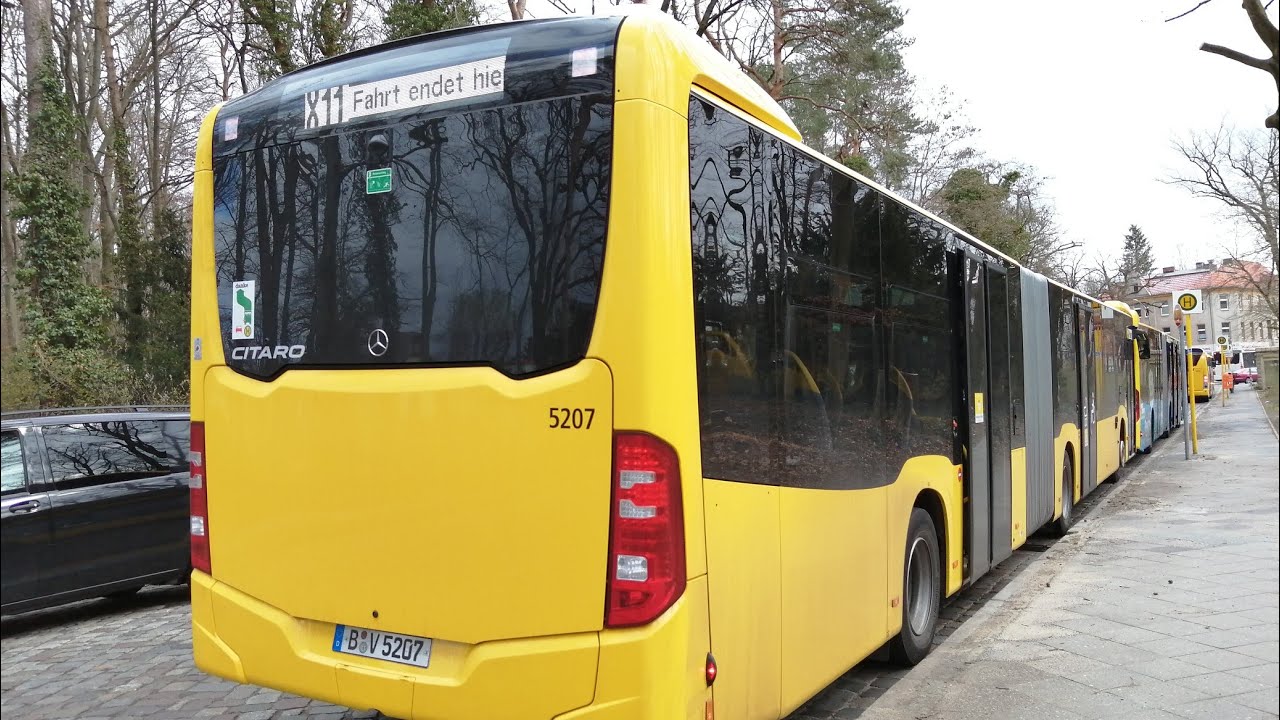 Bus Mitfahrt von U Johannesthaler Ch. bis Busseallee im MB GN 21 auf der X11