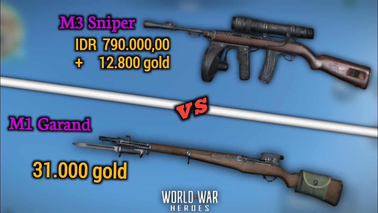 M1 Garand VS M3 Sniper - COMPARISON | world war heroes - wwh