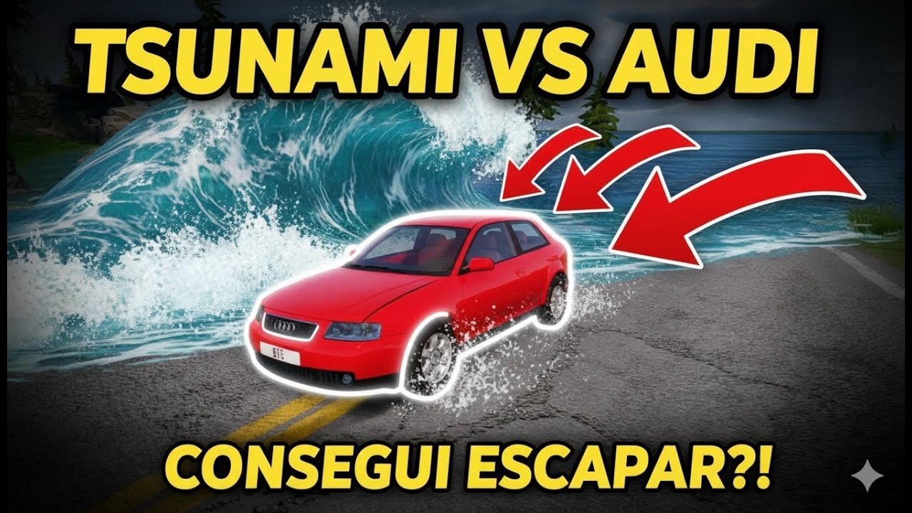 Audi A3 1.6T 163cv Fugindo da Tsunami | BeamNG.drive