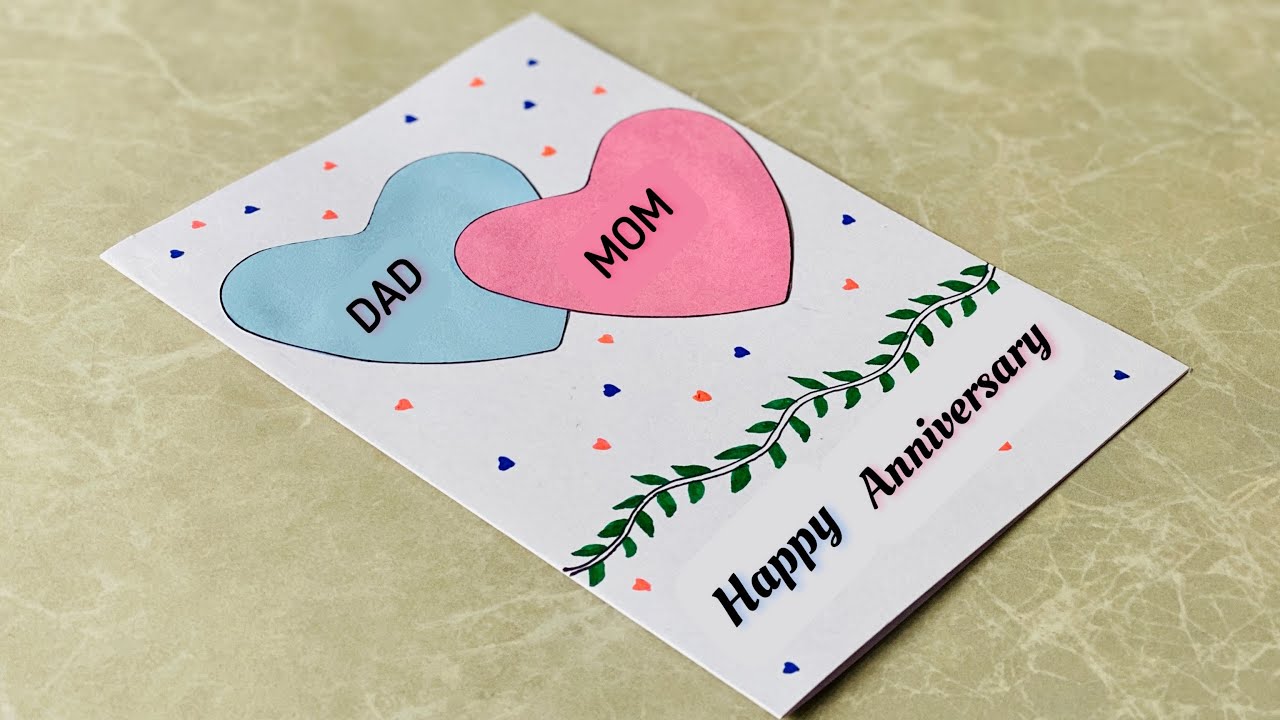 Beautiful Anniversary Card for parents 😍| Easy DIY Happy Anniversary card | Anniversary Gift idea