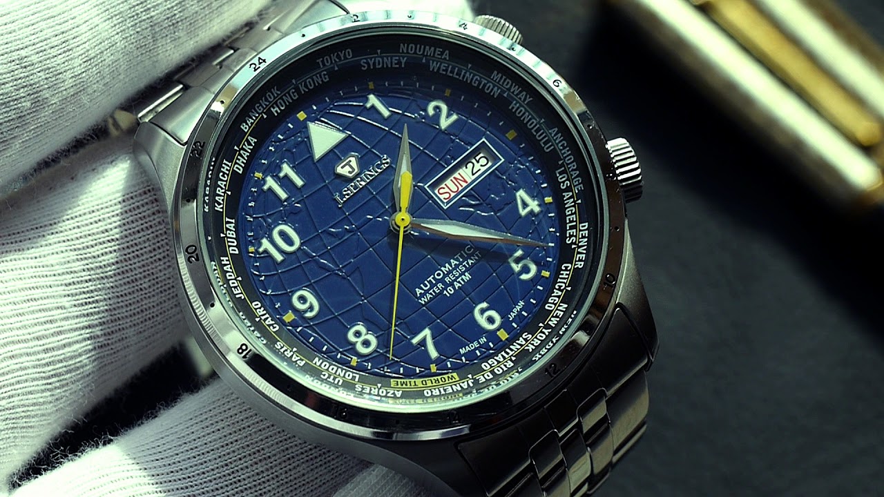 ZEGAREK MĘSKI/ J. Springs Worldtimer BEB100 SEIKO AUTOMATIC