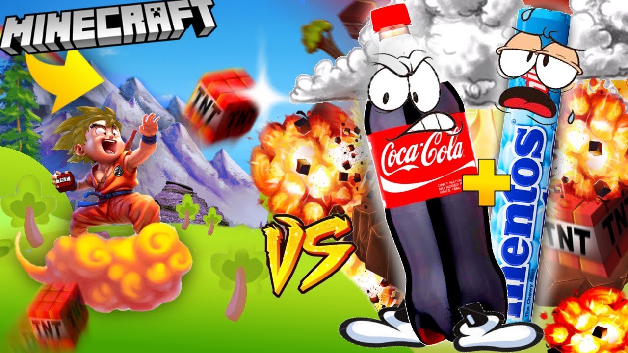 TNT VS FALA COCA&COLA + MENTOS | MINECRAFT WYBUCHOWY CHALLENGE MINECRAFT MATRUNER