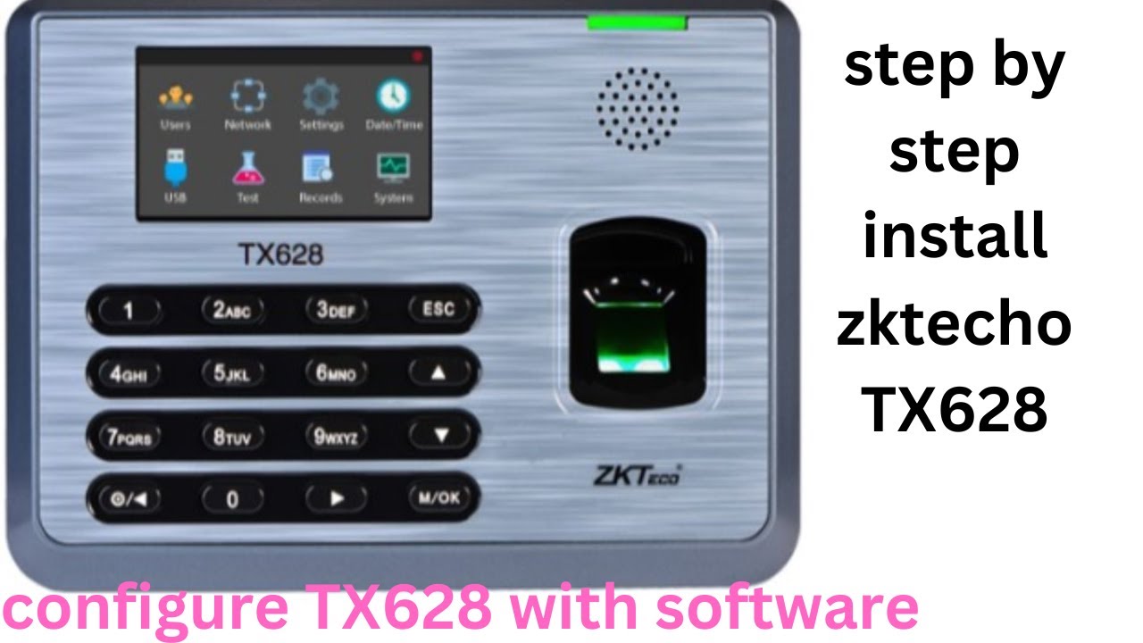 How to configure ZkTecho TX 628 ! install zktcho TX 628 Bio_Matric Machine