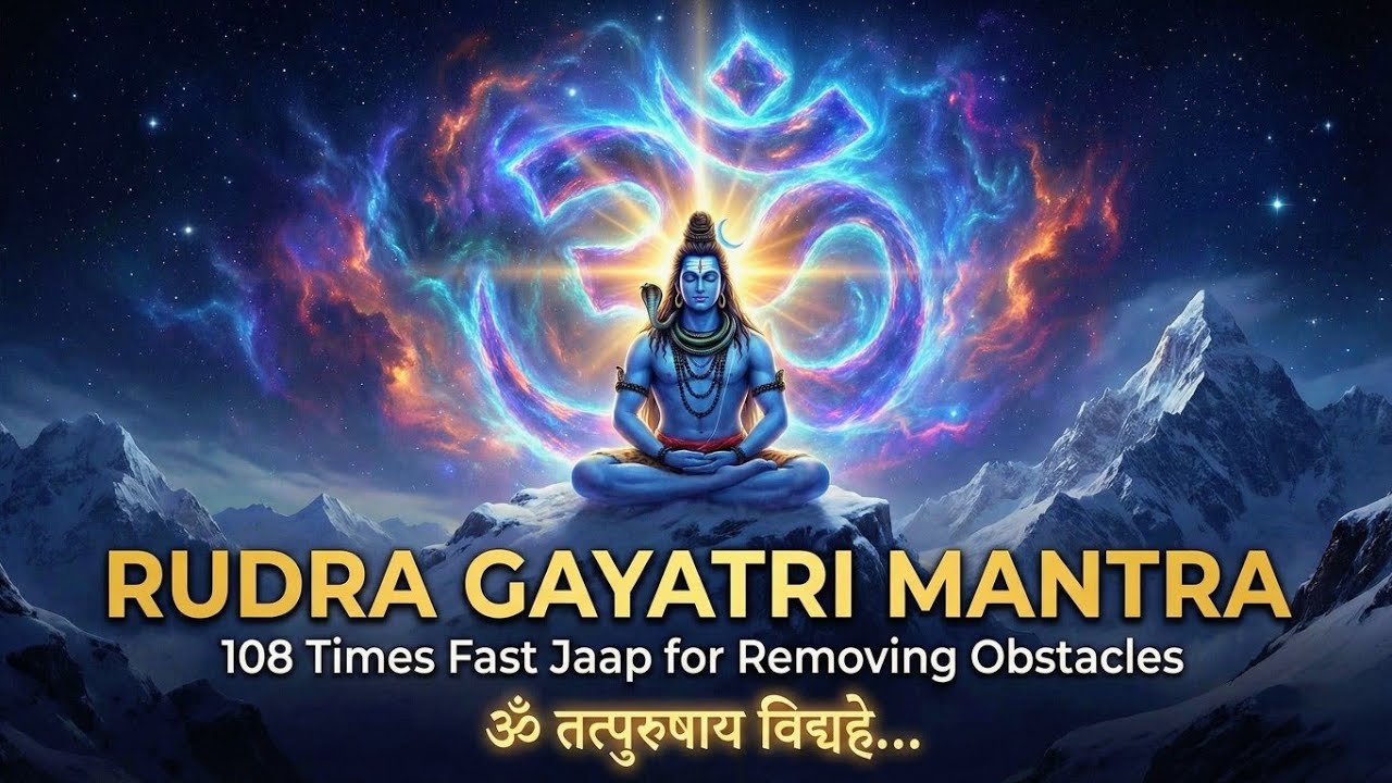 🕉️LISTEN TO THIS TO REMOVE ALL NEGATIVE ENERGY & FEAR | RUDRA GAYATRI MANTRA |MEDITATION & HEALING