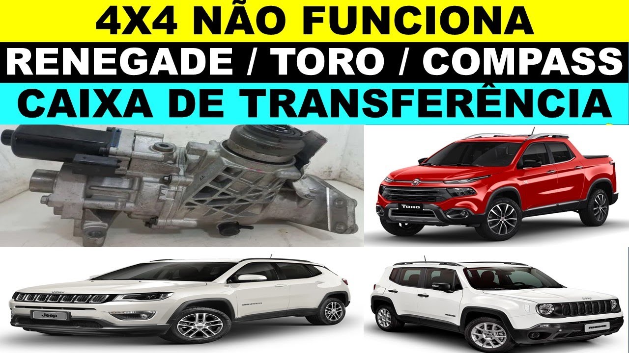 Renegade diesel 4x4 não funciona, engrenagem caixa transferência, como resolver, Toro, Compass