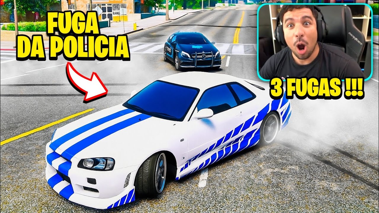 PIUZINHO DANDO FUGA NO GTA RP !!!