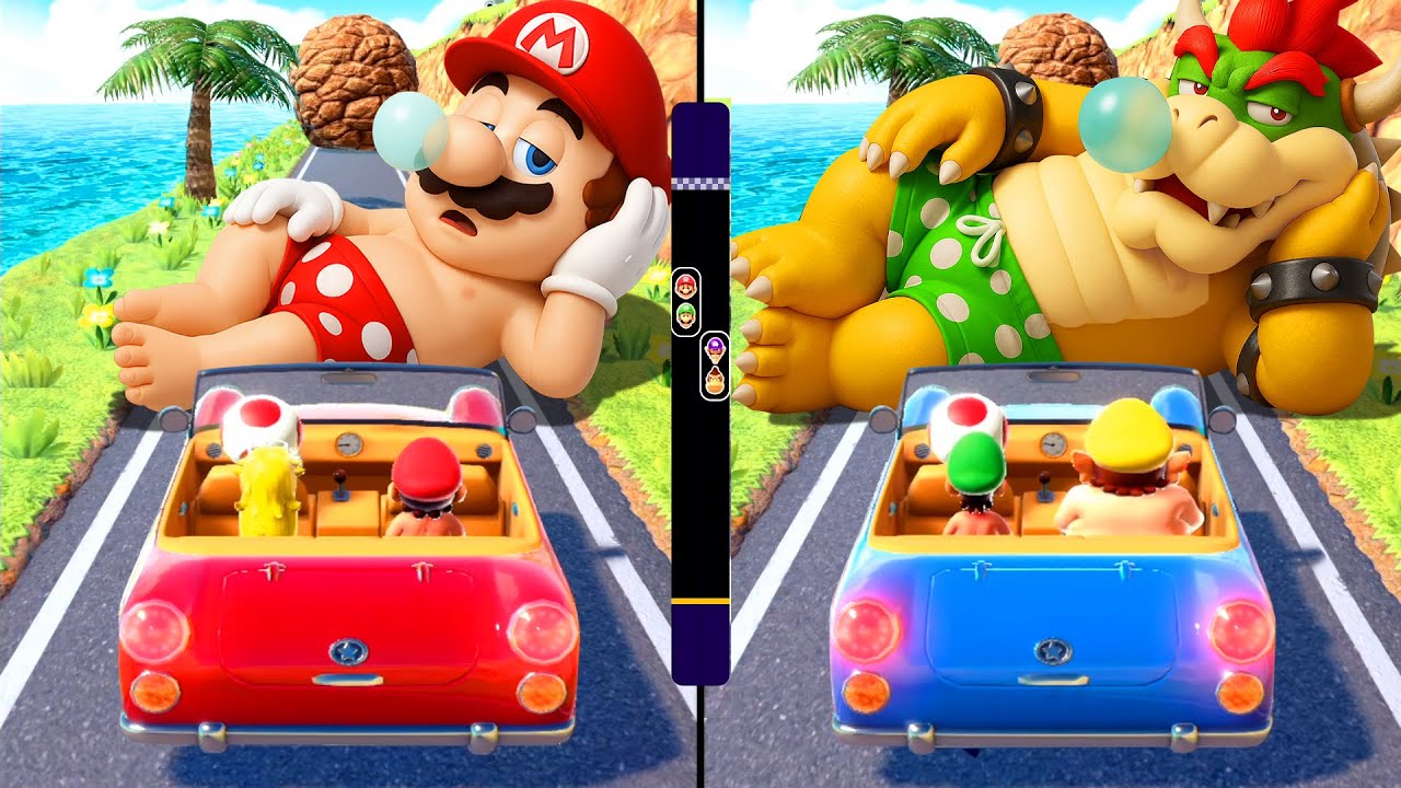 【マリオパーティスーパースターズ】ミニゲームマリオVsピーチVsルイージVsワリオ(最強CPU｢たつじん」)