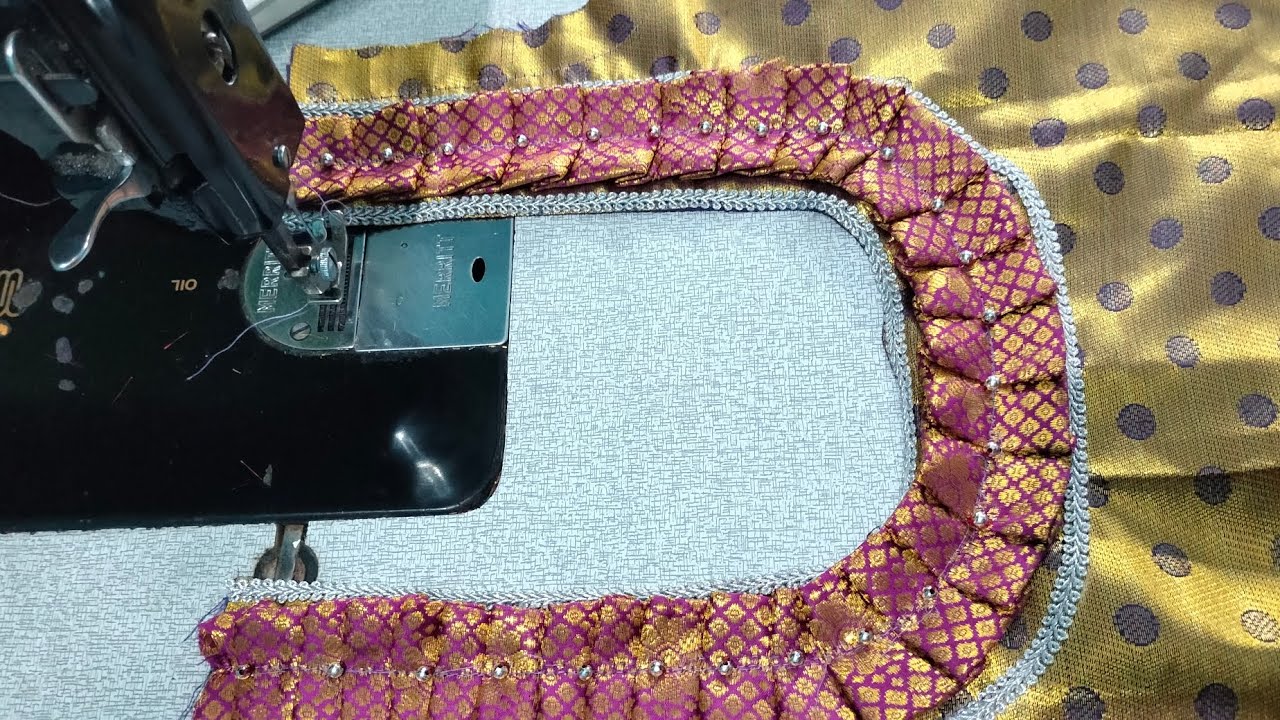 Simple blouse back neck design...