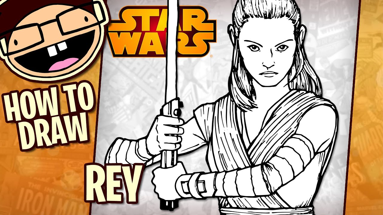 How to Draw REY (Star Wars) | Narrated Step-by-Step Tutorial