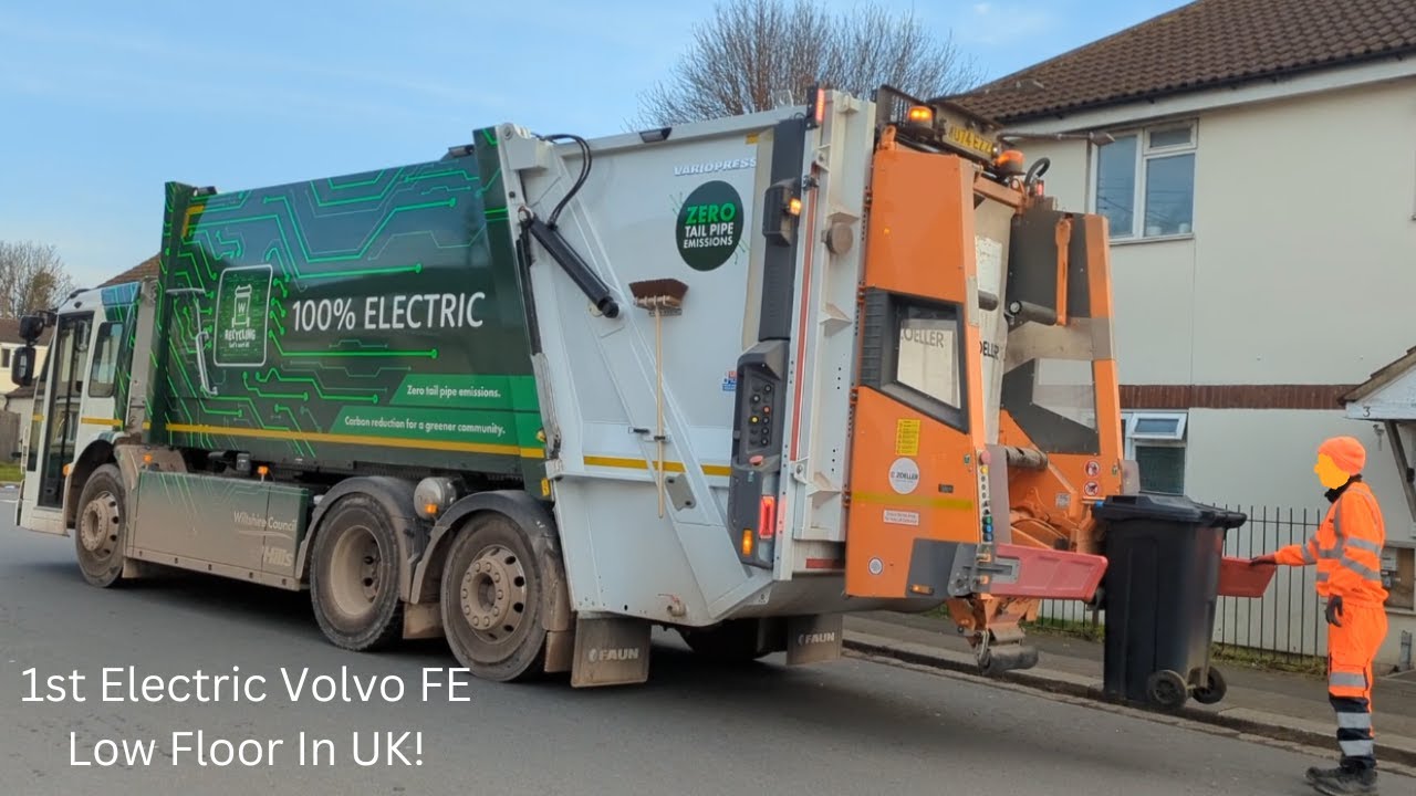NEW | Electric Volvo FE Bin Lorry Collecting General Waste!