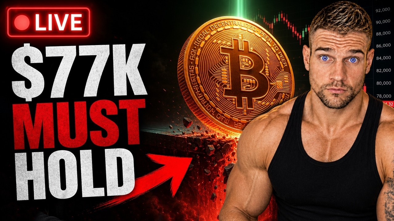 🔴 BITCOIN AT THE BREAKING POINT! $77K MUST HOLD 🚨 LIVE CRYPTO TRADING