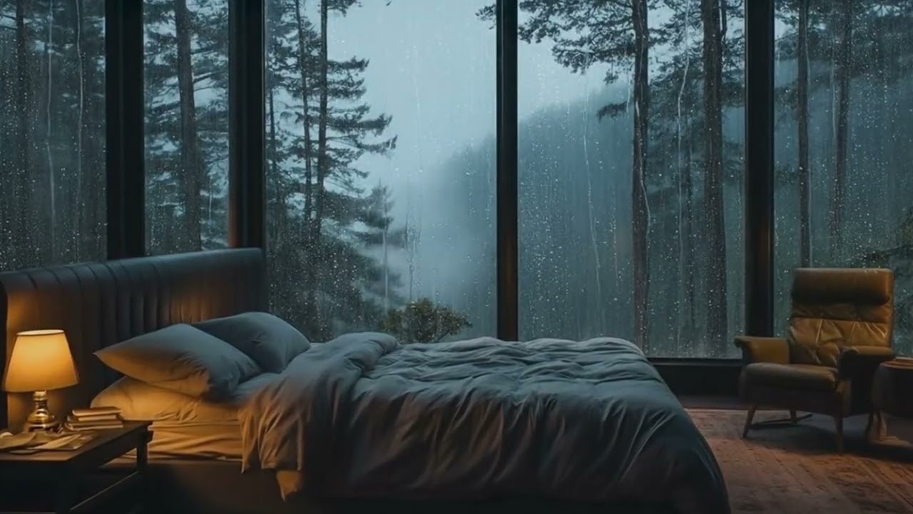 ⭐ Sleep Instantly in a Cozy Rainy Room – 8 Hours Deep Sleep Music & Rain Sounds