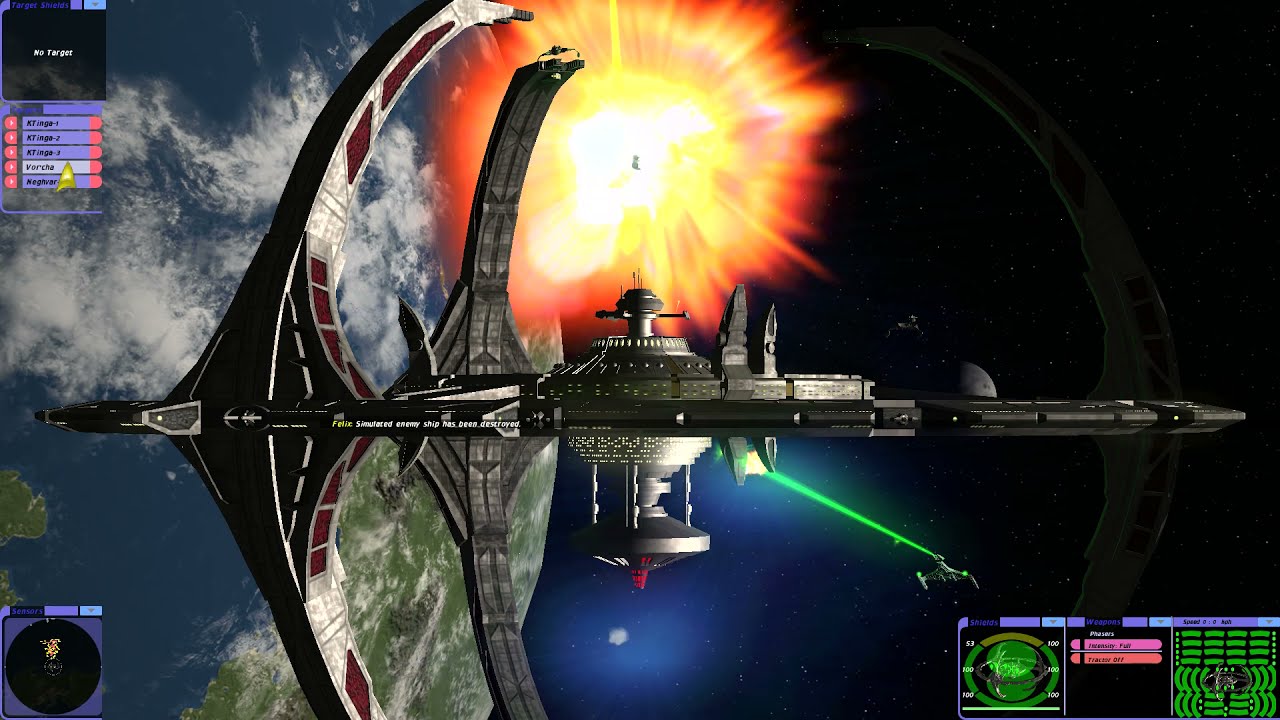 Bridge Commander Ds9 vs Gowron's Fleet
