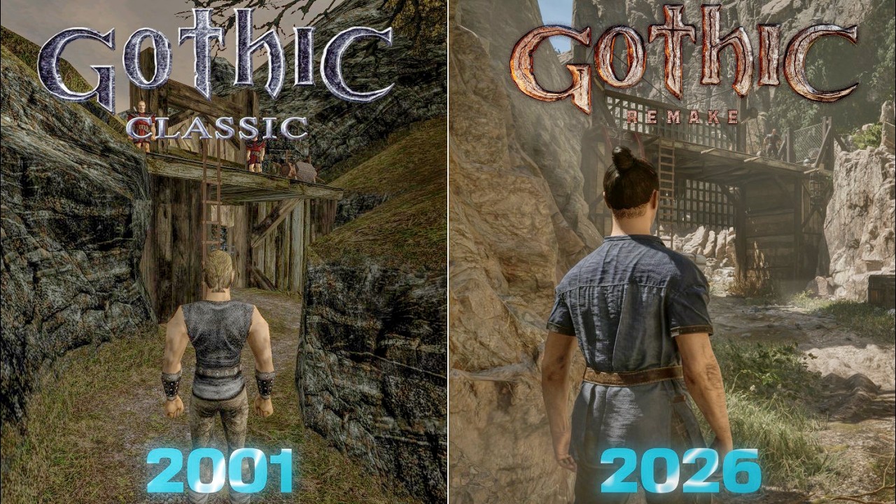 Gothic (2001) против Gothic Remake (2026) | Сравнение графики и деталей