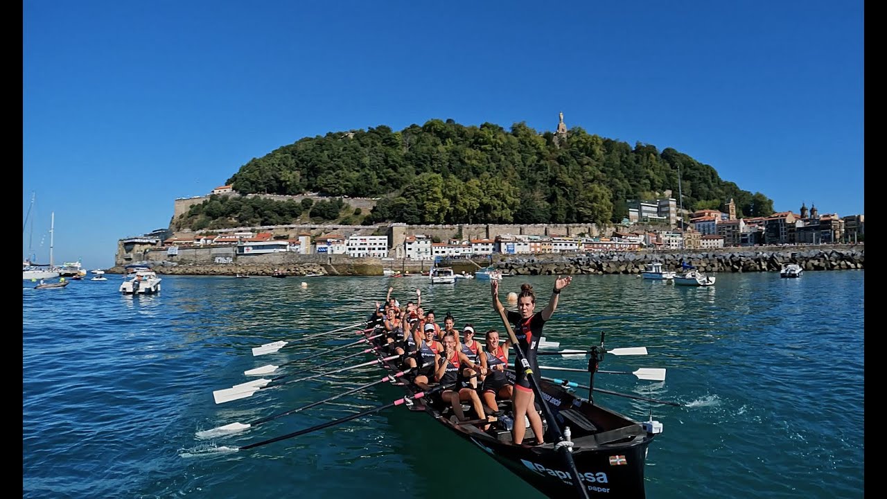 Estropadak- Regatas-Rowing 2022 drone Donostia San Sebastián