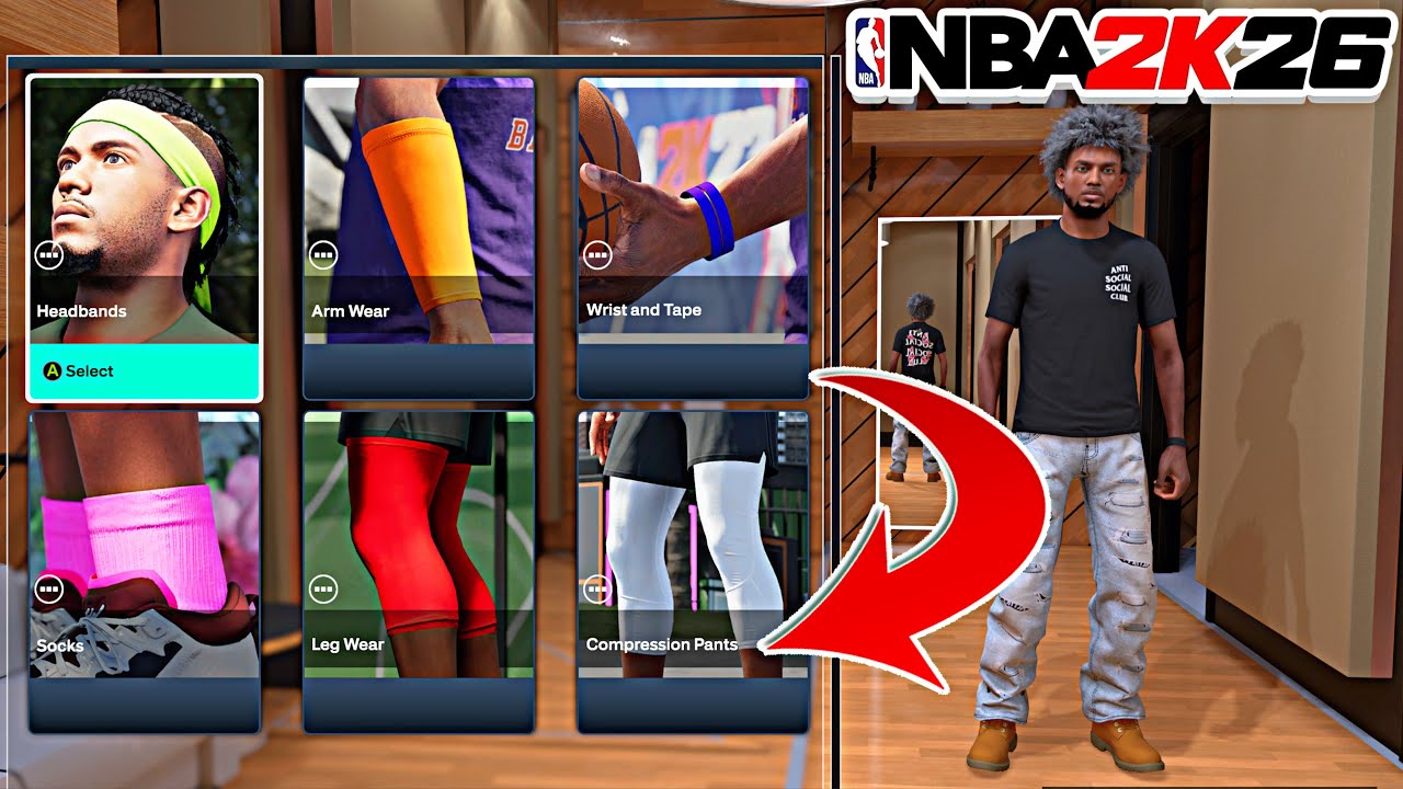 NBA 2K26 Hidden Accessories Location (Arm Sleeves/Compression/Socks)