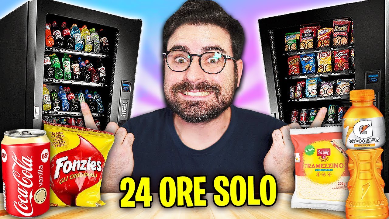 MANGIO SOLO CIBO DALLE MACCHINETTE PER 24 ORE! *ho digiunato*