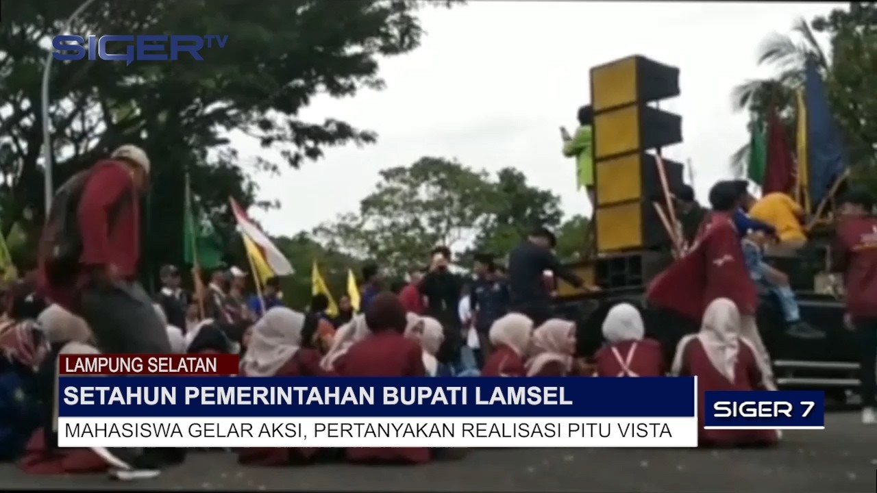SETAHUN PEMERINTAHAN BUPATI LAMSEL MAHASISWA GELAR AKSI, PERTANYAKAN REALISASI PITU VISTA
