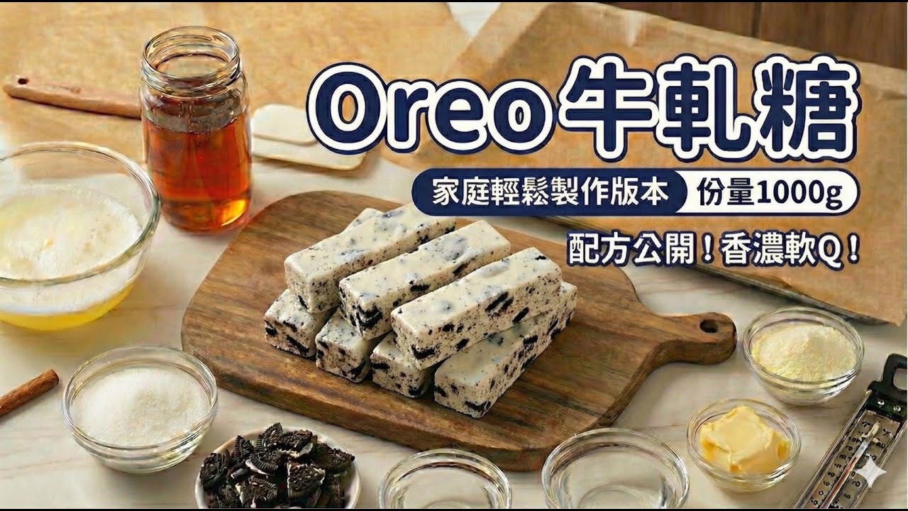 最夯的年節伴手禮🎁：Oreo牛軋糖~沖糖式 #手工糖果 #必學食譜