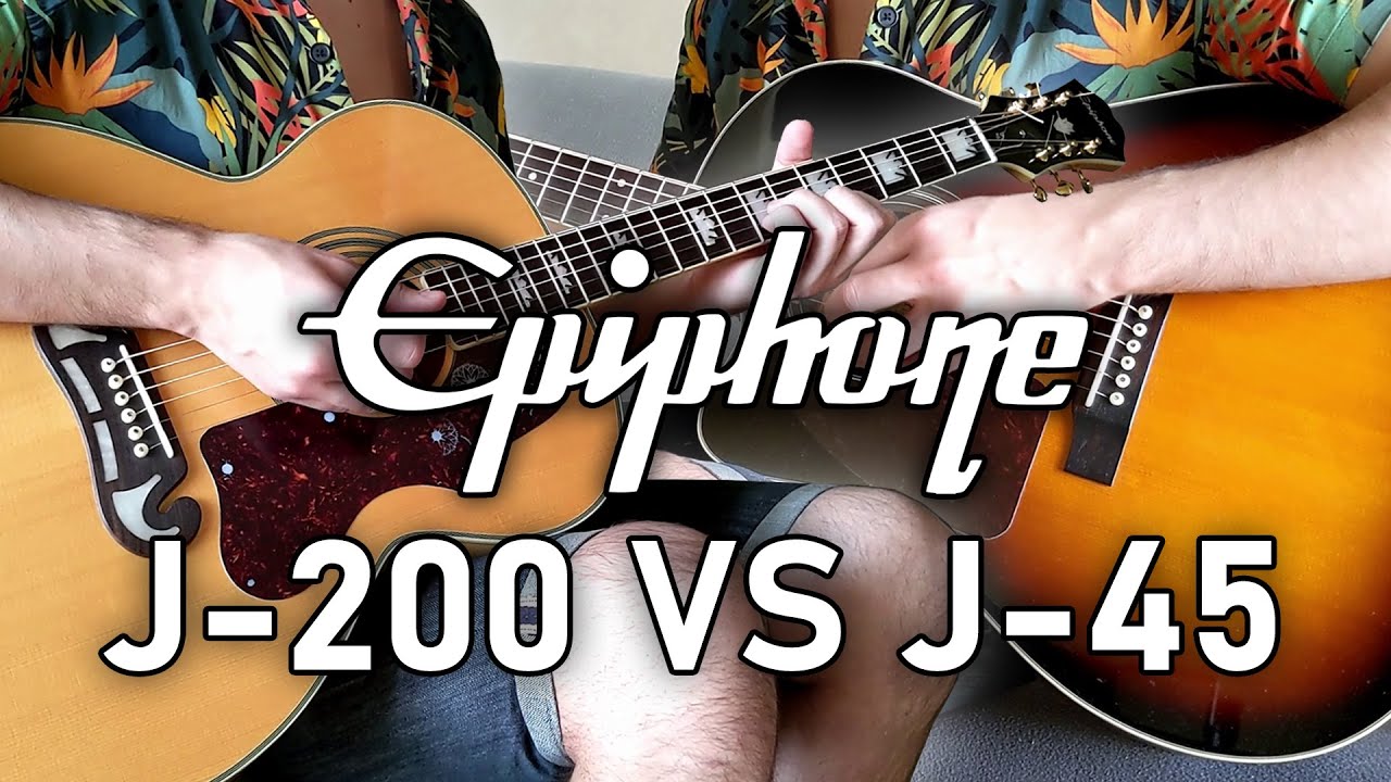 Epiphone Dreadnought VS Super Jumbo - EJ-200 vs AJ-220SCE - Inspired by Gibson J-200 and J-45?🤯