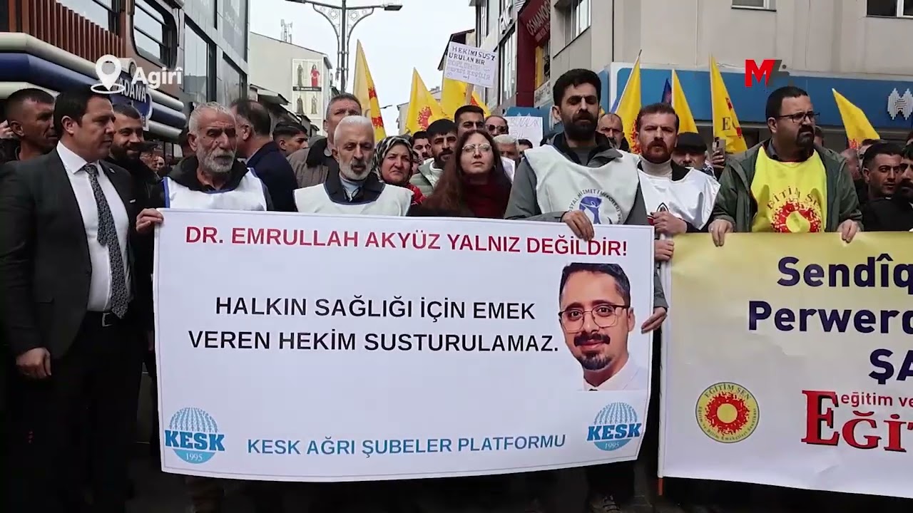 AGIRÎ’DE DOKTOR AKYÜZ’E DESTEK