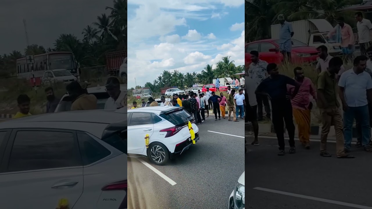 #Car accident near Mandya