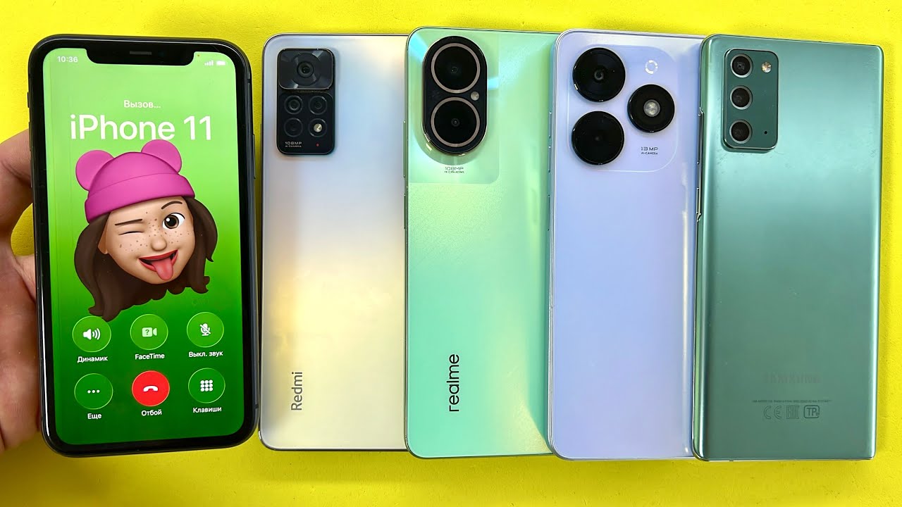 Redmi Note11pro Vs Realme C67 & Samsung Note20 Vs TECNO Go Incoming Call | Outgoing Call iPhone 11 