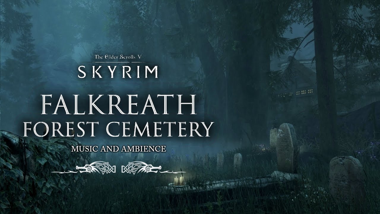 Evening in Falkreath's Forest Cemetery | Somber and Spooky Skyrim Music & Ambience | 3 Hours