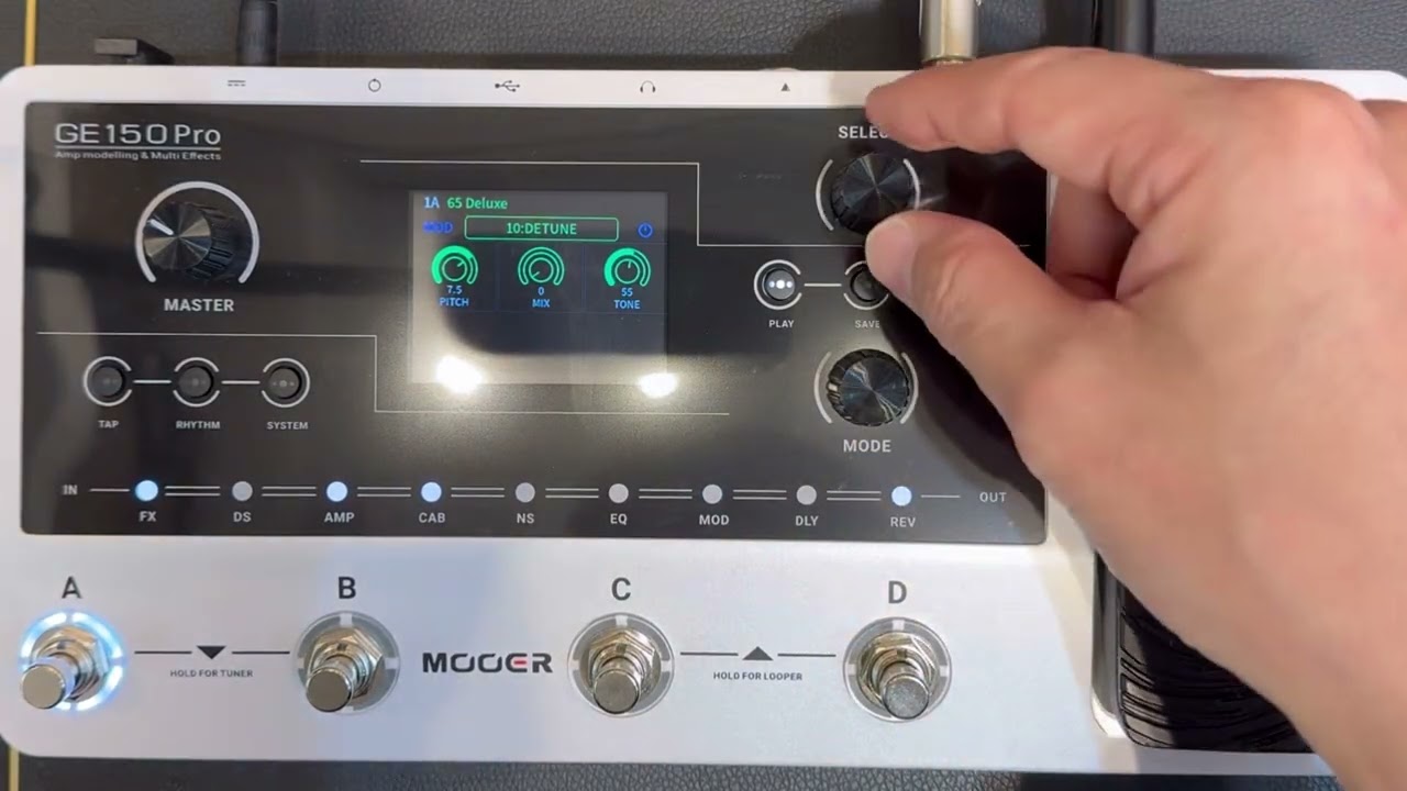 Mooer GE150 PRO 사용법 (Memory, Drum Kit, Wah, Tuner, Looper)