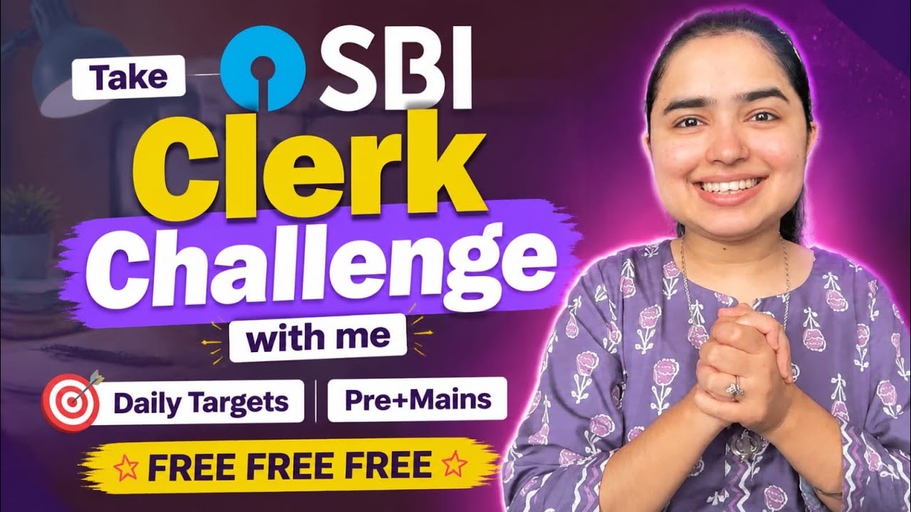 Take SBI Clerk Challenge With Me🔥 | Daily Targets | Pre + Mains by Shivani keswani