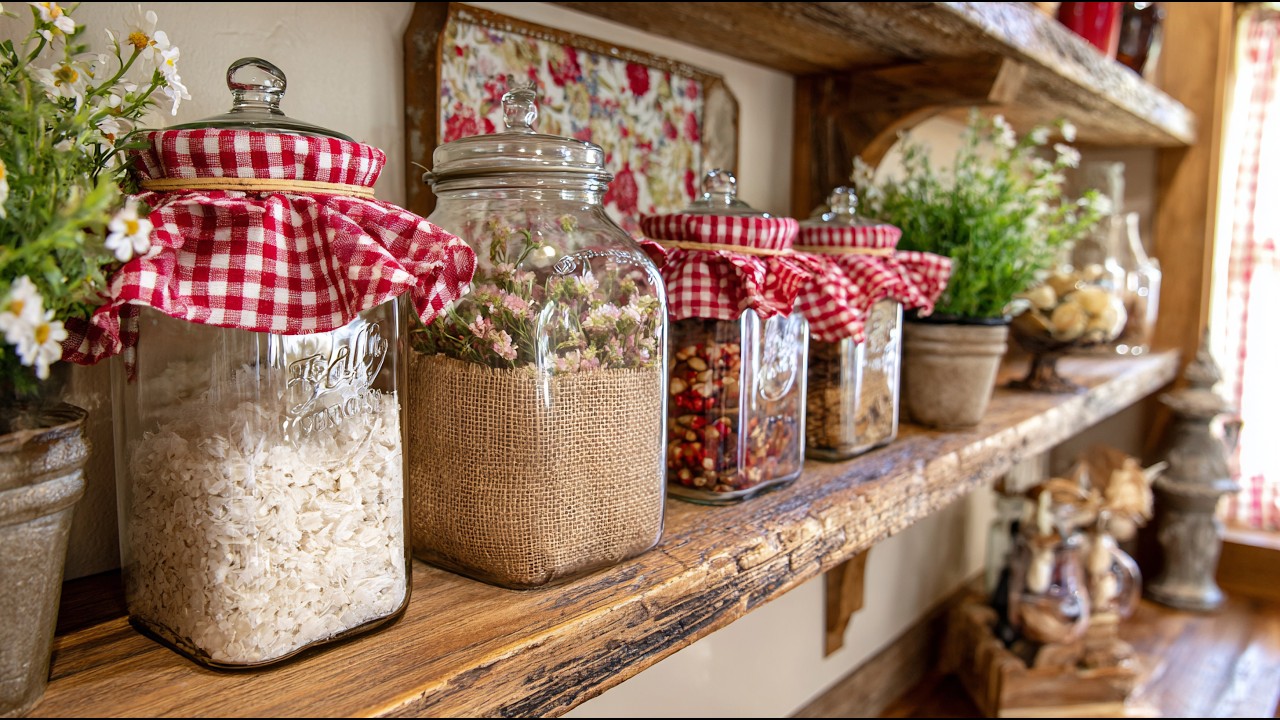 16 Vintage Pantry Styling Ideas: Martha Stewart's Decor Style Glass Jars, Ironstone Colonial Charm