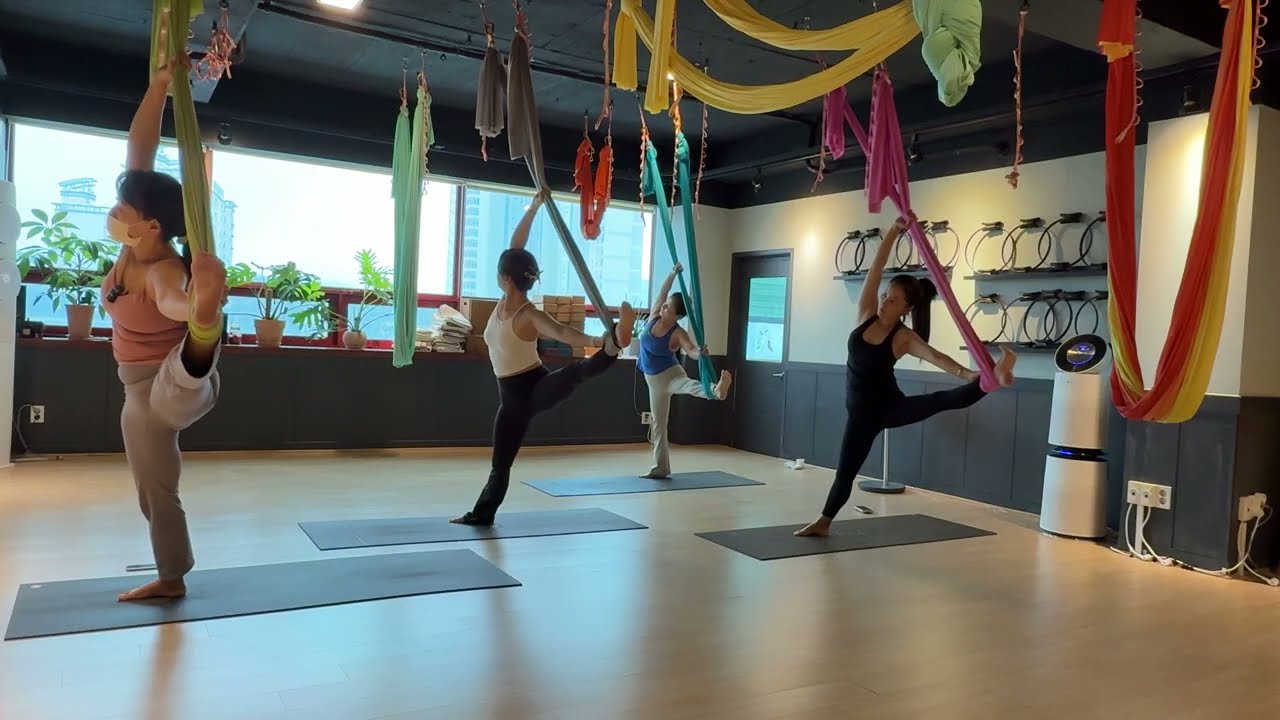 플라잉 요가 60분수업#FlyingYoga #AerialYoga #HammockYoga #YogaInTheAir #AntiGravityYoga #FloatingStretch