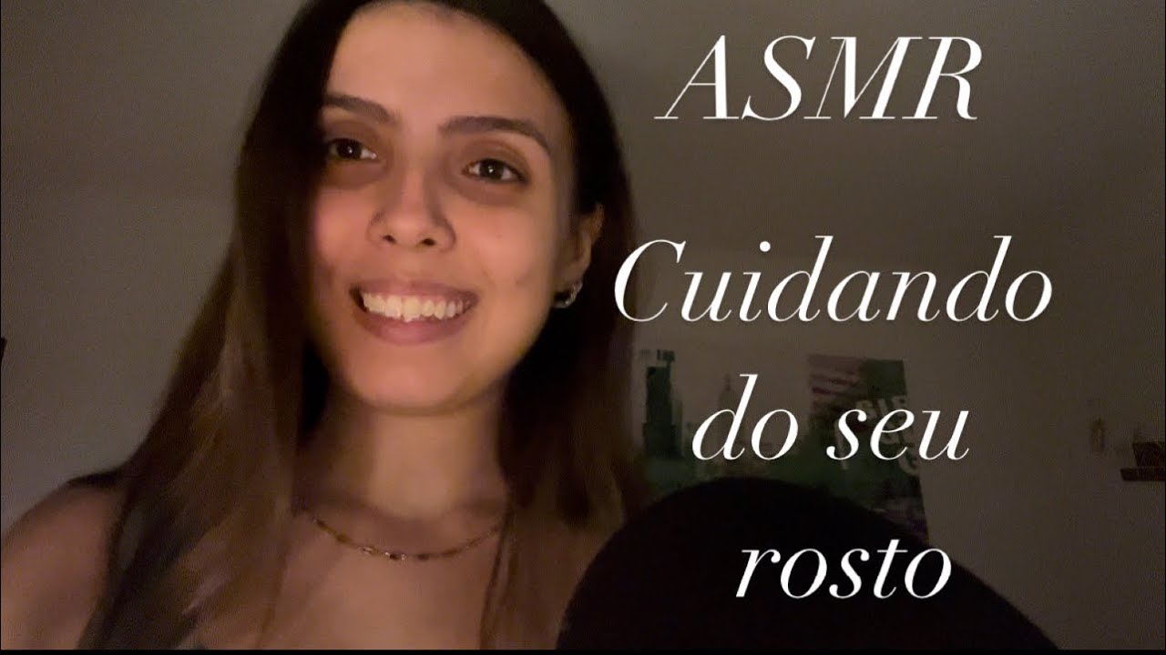 ASMR | Cuidando do seu rosto (com sons de espuma e de chuva)