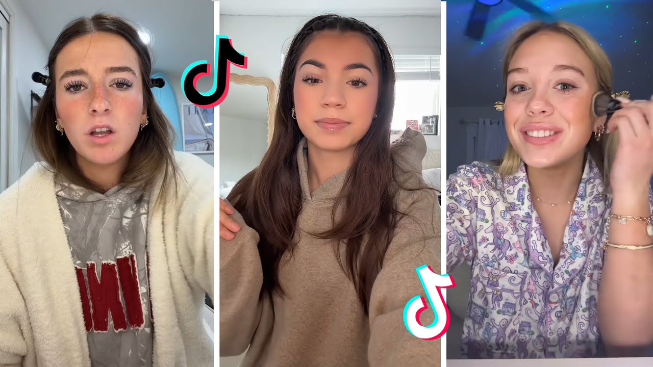Makeup Tutorial Tiktok Compilation - GRWM  ( Get Ready With Me ) ❤️(Skincare, Makeup, Outfits) 1864