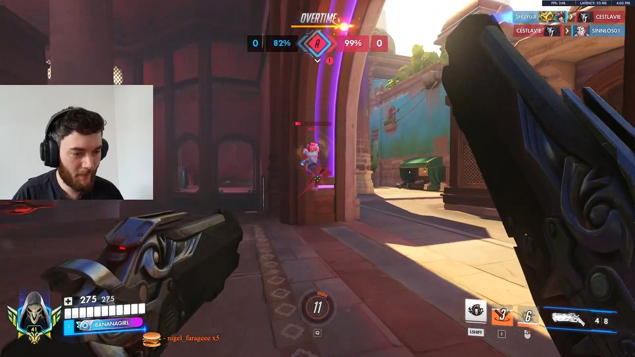 БЕЗУМНЫЙ ГЕЙМПЛЕЙ ЗА REAPER ОТ DAFRAN В OVERWATCH 3 СЕЗОНЕ