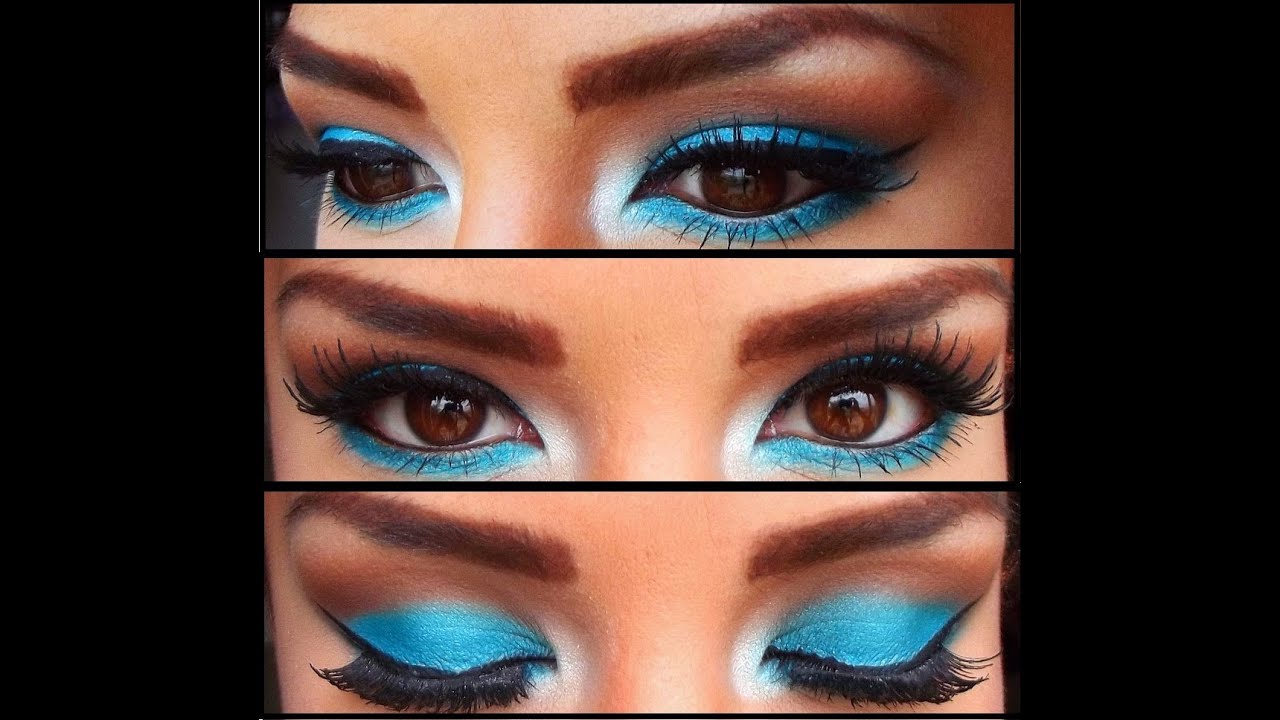 Maquillaje en Azul Turquesa