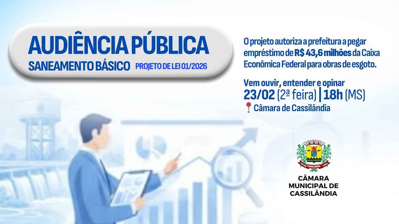 AUDIÊNCIA PÚBLICA - SANEAMENTO BÁSICO - PROJETO DE LEI 01/2026