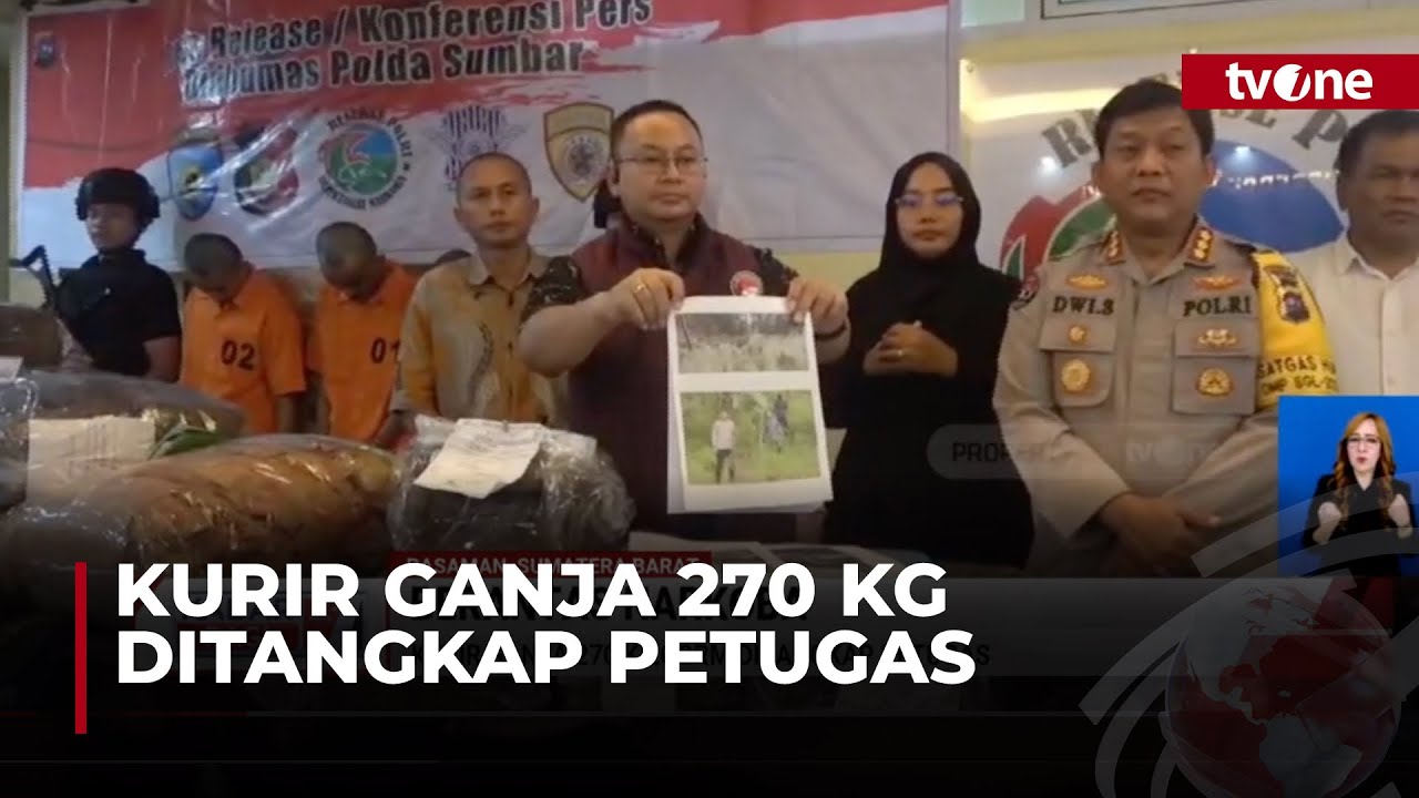 Polda Sumbar Bongkar Kasus Peredaran 270 Kg Ganja Kering