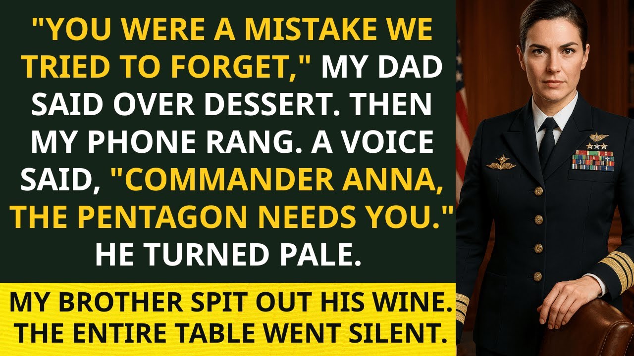 At Dinner, My Dad Said I’d Never Succeed — Then the Pentagon Called Me “Commander Anna”!