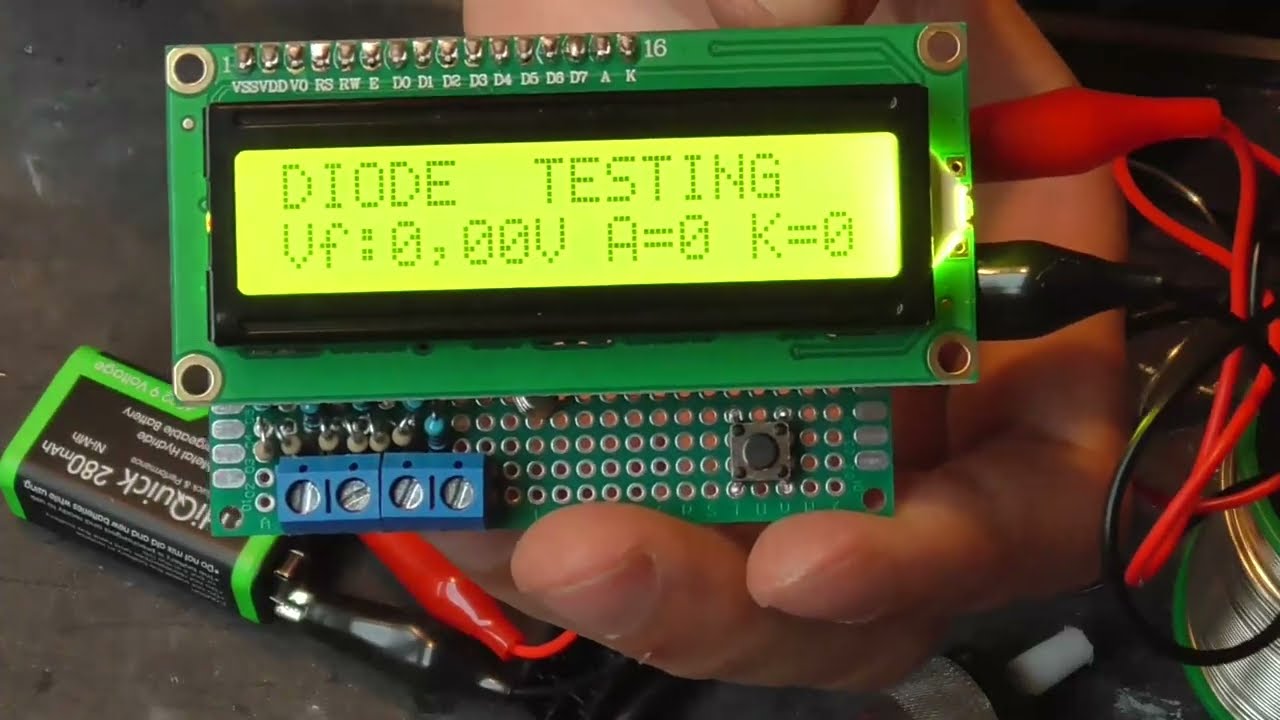 Dioden-Tester / Bauteiltester selber bauen mit 16F73 und LCD 1602 ELH#242