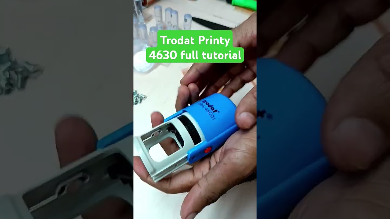 How to make trodat Printy 4630 round self inking Stamp #trodat #stamps #viralvideo